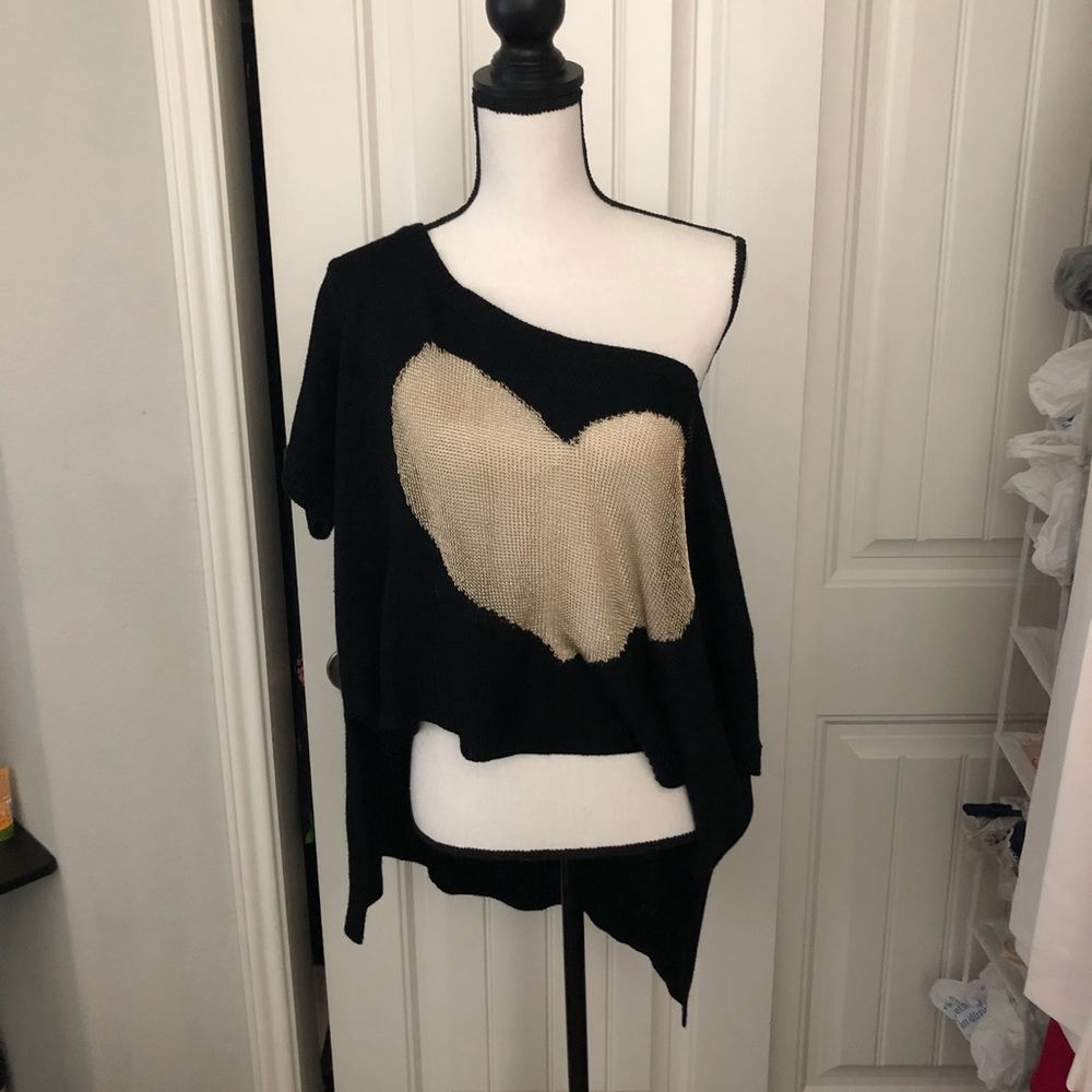 Mesh Heart Sweater